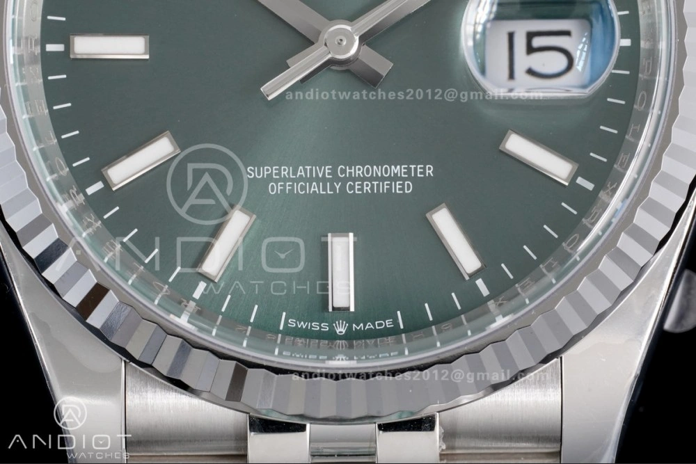DateJust 36 126234 Clean 1:1 Best Edition 904L Steel Green Stick Dial on Jubilee Bracelet SH Soft 564