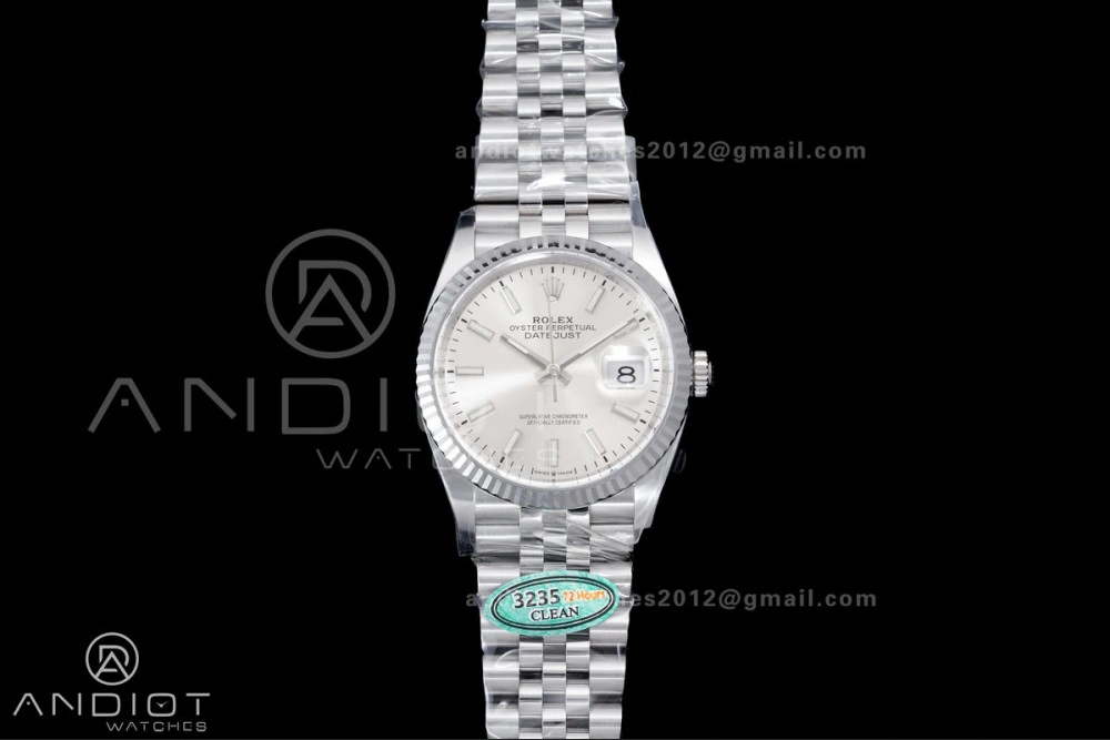 WellDesigned DateJust 36 126234 Clean 1:1 Best Edition 904L Steel Silver Stick Dial on Jubilee Bracelet SH 568