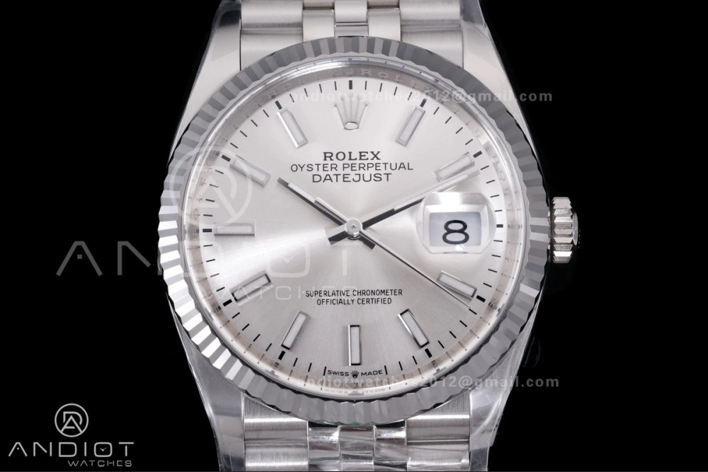 WellDesigned DateJust 36 126234 Clean 1:1 Best Edition 904L Steel Silver Stick Dial on Jubilee Bracelet SH 568