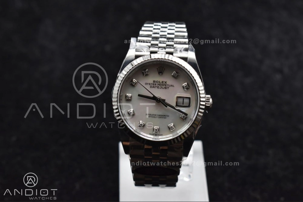 Chic DateJust 36 126234 Clean 1:1 Best Edition 904L Steel White MOP Diamonds Dial on Jubilee Bracelet VR 570