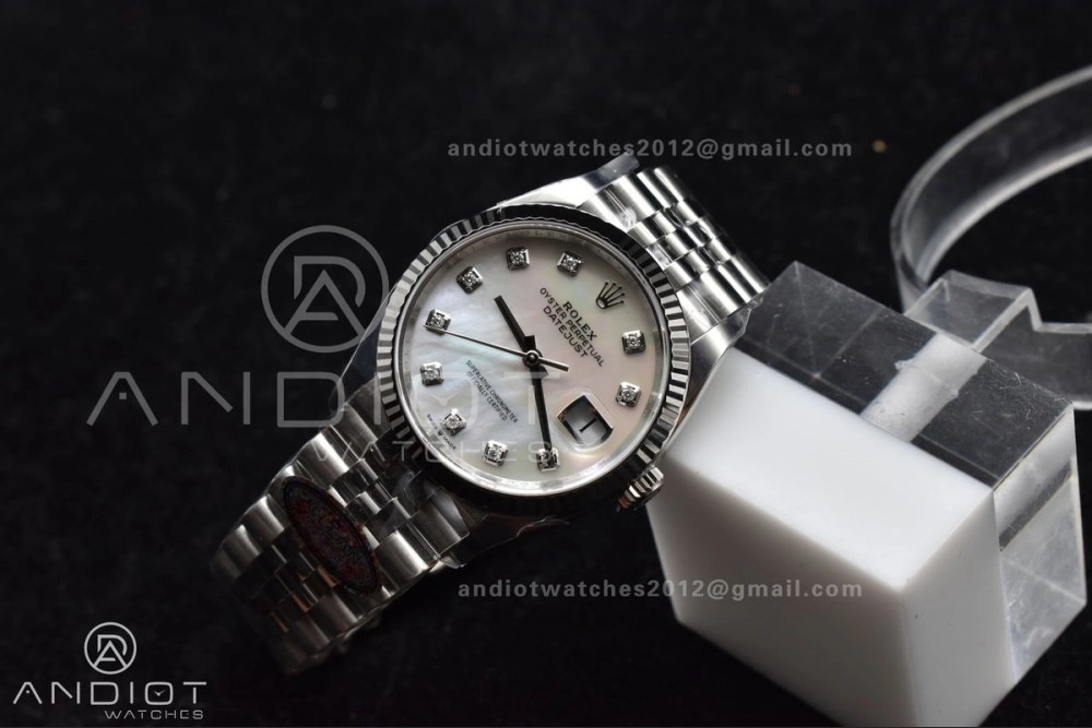 Chic DateJust 36 126234 Clean 1:1 Best Edition 904L Steel White MOP Diamonds Dial on Jubilee Bracelet VR 570