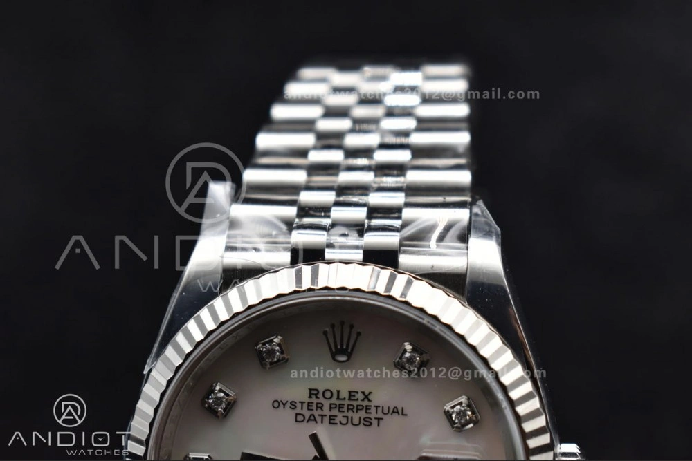Chic DateJust 36 126234 Clean 1:1 Best Edition 904L Steel White MOP Diamonds Dial on Jubilee Bracelet VR 570