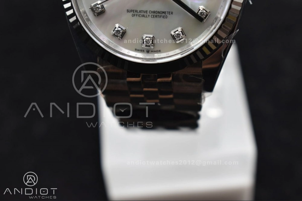 Chic DateJust 36 126234 Clean 1:1 Best Edition 904L Steel White MOP Diamonds Dial on Jubilee Bracelet VR 570