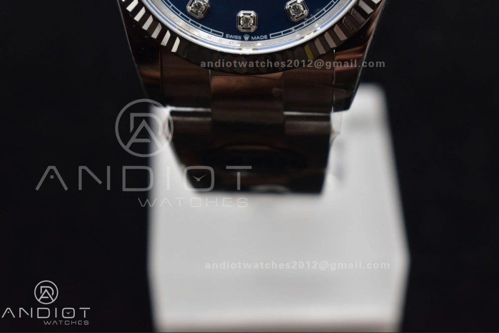 MultiPurpose DateJust 36 DIWF 1:1 Best Edition 904L Steel Blue Diamonds Dial on Oyster Bracelet SA 403
