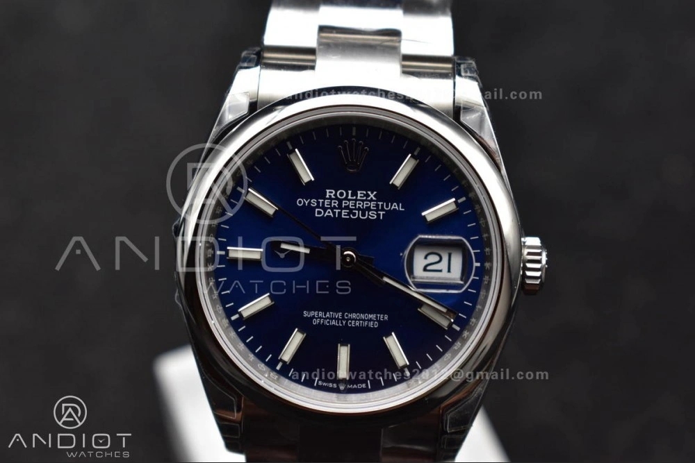 Colorful DateJust 36 SS 126200 904L Steel VSF 1:1 Best Edition Blue Dial on Oyster Bracelet VS 569