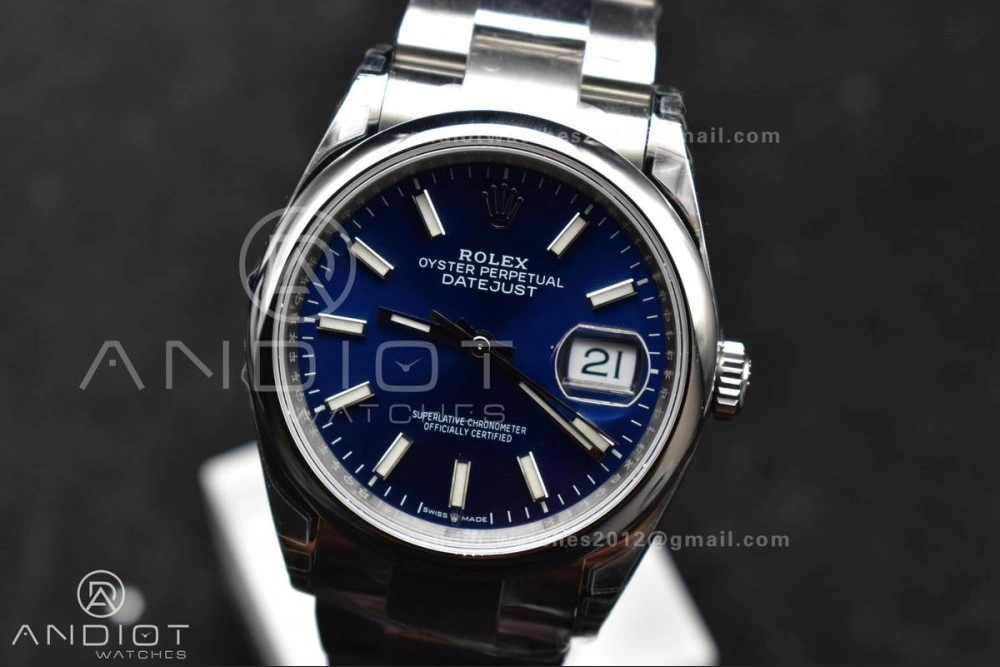 Colorful DateJust 36 SS 126200 904L Steel VSF 1:1 Best Edition Blue Dial on Oyster Bracelet VS 569