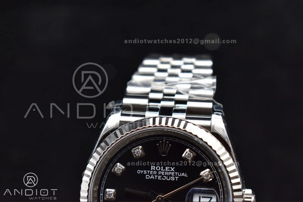 TechFriendly DateJust 36 SS 126234 VSF 1:1 Best Edition 904L Steel Black Diamond Dial On Jubilee Bracelet VS 410