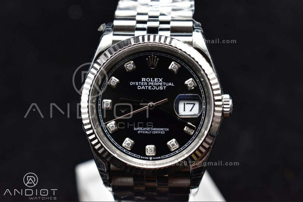 TechFriendly DateJust 36 SS 126234 VSF 1:1 Best Edition 904L Steel Black Diamond Dial On Jubilee Bracelet VS 410