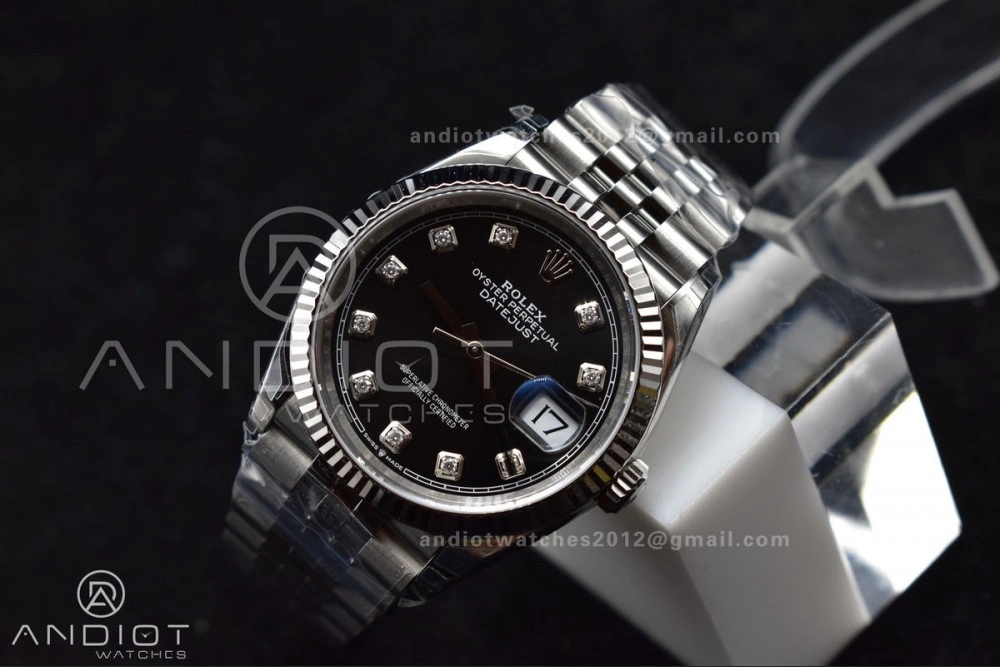 TechFriendly DateJust 36 SS 126234 VSF 1:1 Best Edition 904L Steel Black Diamond Dial On Jubilee Bracelet VS 410