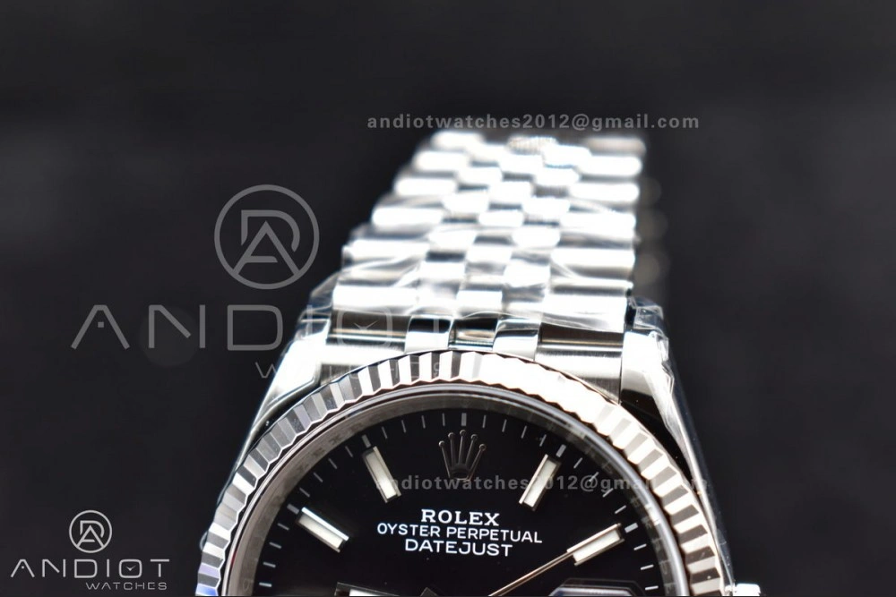 Bright DateJust 36 SS 126234 VSF 1:1 Best Edition 904L Steel Black Stick Dial on Jubilee Bracelet VS 417