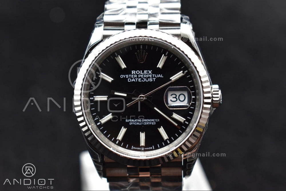 Bright DateJust 36 SS 126234 VSF 1:1 Best Edition 904L Steel Black Stick Dial on Jubilee Bracelet VS 417