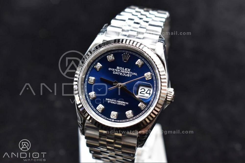 SmartChoice DateJust 36 SS 126234 VSF 1:1 Best Edition 904L Steel Blue Diamond Dial On Jubilee Bracelet VS 400