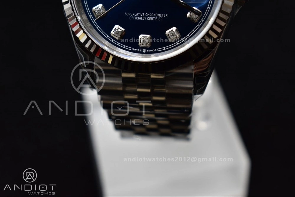 SmartChoice DateJust 36 SS 126234 VSF 1:1 Best Edition 904L Steel Blue Diamond Dial On Jubilee Bracelet VS 400
