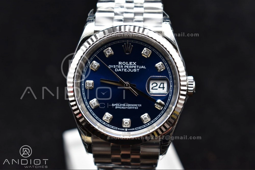 SmartChoice DateJust 36 SS 126234 VSF 1:1 Best Edition 904L Steel Blue Diamond Dial On Jubilee Bracelet VS 400
