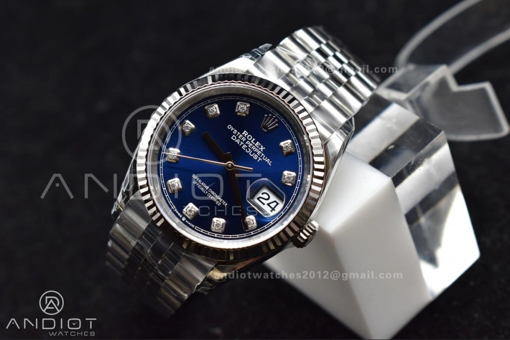 SmartChoice DateJust 36 SS 126234 VSF 1:1 Best Edition 904L Steel Blue Diamond Dial On Jubilee Bracelet VS 400