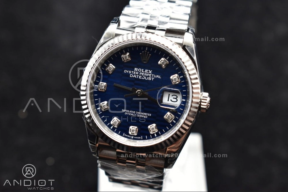 Unisex DateJust 36 SS 126234 VSF 1:1 Best Edition 904L Steel Blue Diamond Dial On Jubilee Bracelet VS 571