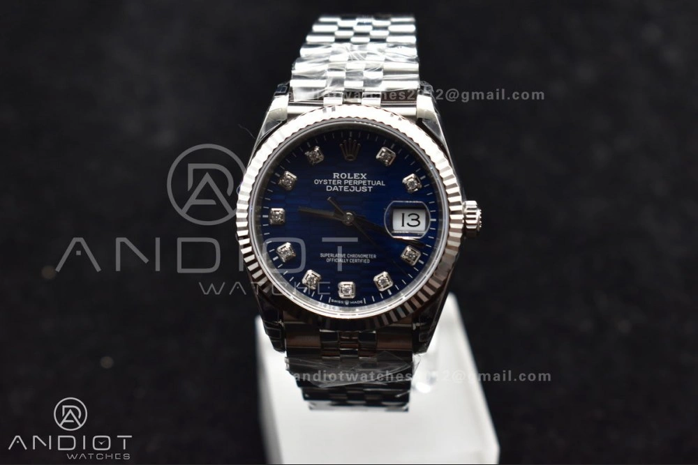 Unisex DateJust 36 SS 126234 VSF 1:1 Best Edition 904L Steel Blue Diamond Dial On Jubilee Bracelet VS 571