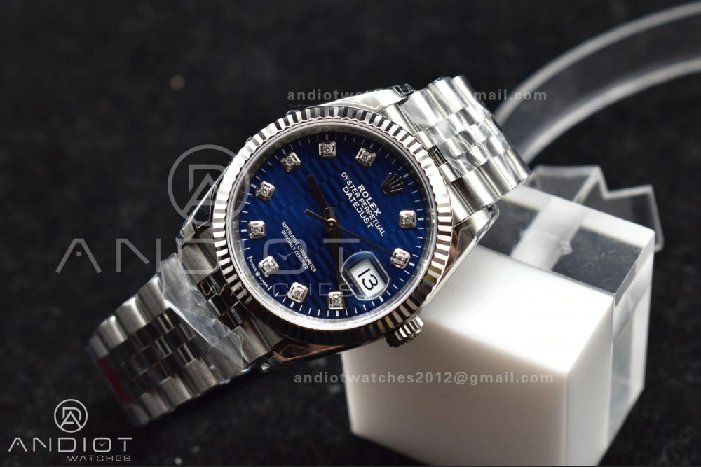 Unisex DateJust 36 SS 126234 VSF 1:1 Best Edition 904L Steel Blue Diamond Dial On Jubilee Bracelet VS 571