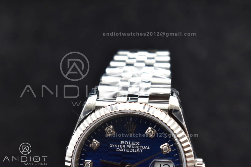 Unisex DateJust 36 SS 126234 VSF 1:1 Best Edition 904L Steel Blue Diamond Dial On Jubilee Bracelet VS 571
