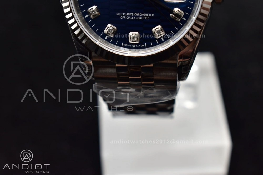 Unisex DateJust 36 SS 126234 VSF 1:1 Best Edition 904L Steel Blue Diamond Dial On Jubilee Bracelet VS 571