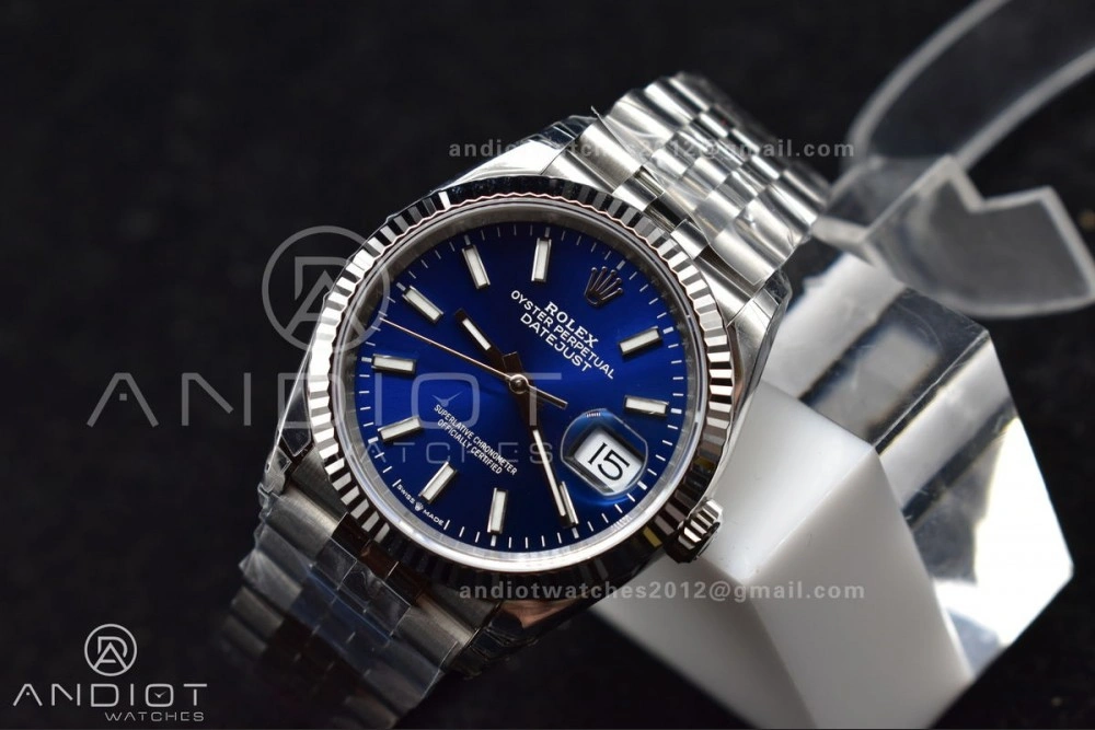 Sophisticated DateJust 36 SS 126234 VSF 1:1 Best Edition 904L Steel Blue Stick Dial On Jubilee Bracelet VS 420