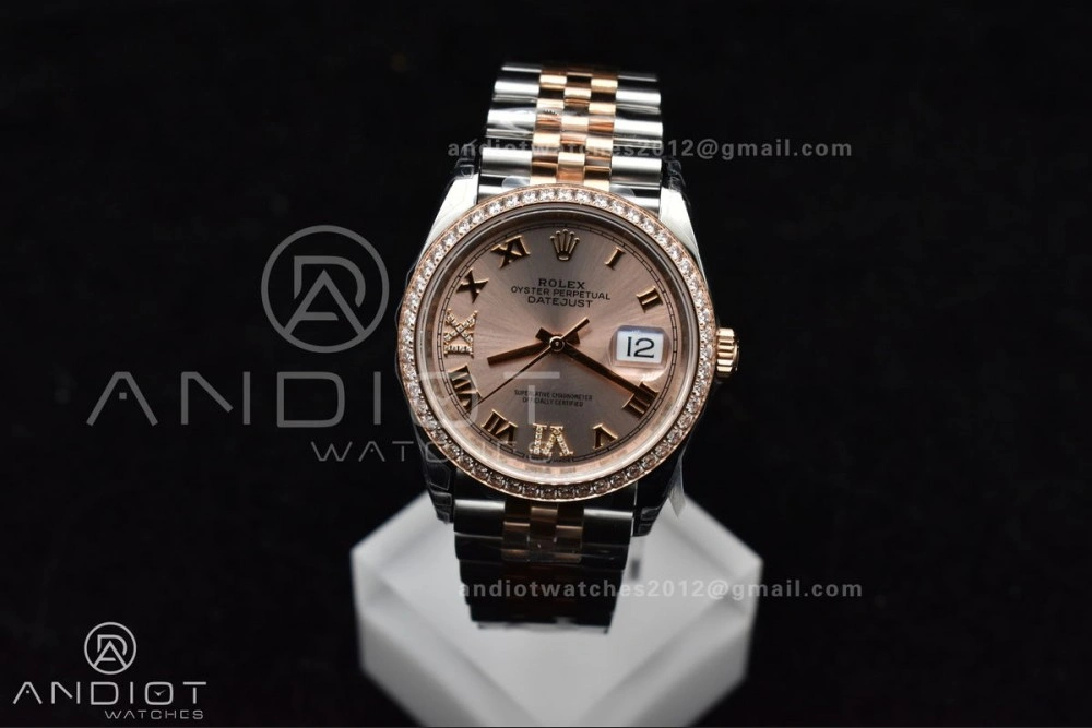 FreshLook DateJust 36 SS 126281rbr VSF 1:1 Best Edition 904L Steel RG Roman Dial on Jubilee Bracelet VS 572