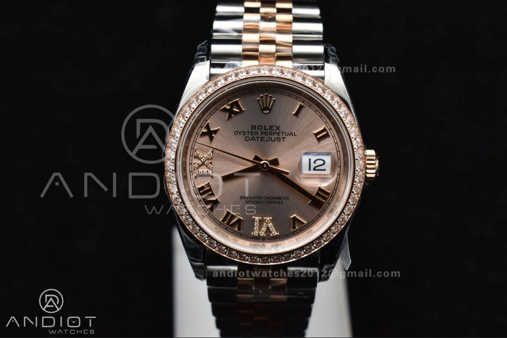 FreshLook DateJust 36 SS 126281rbr VSF 1:1 Best Edition 904L Steel RG Roman Dial on Jubilee Bracelet VS 572