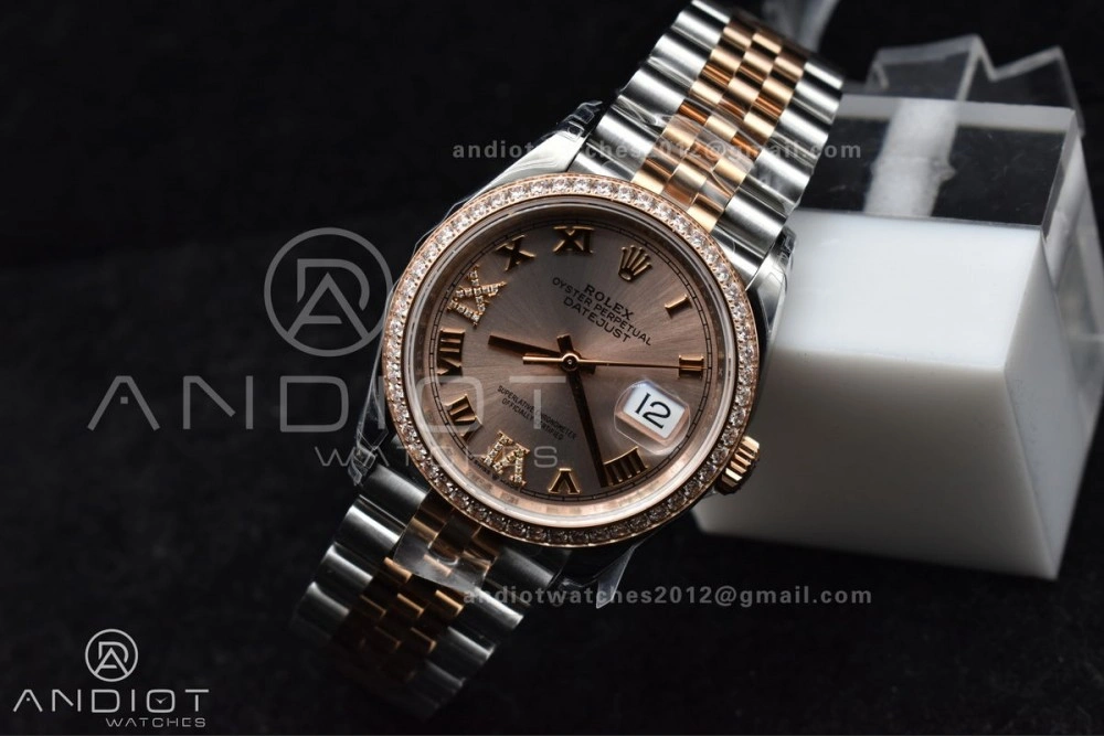 FreshLook DateJust 36 SS 126281rbr VSF 1:1 Best Edition 904L Steel RG Roman Dial on Jubilee Bracelet VS 572