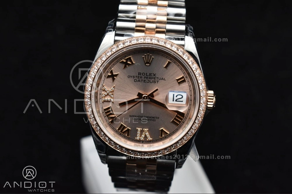FreshLook DateJust 36 SS 126281rbr VSF 1:1 Best Edition 904L Steel RG Roman Dial on Jubilee Bracelet VS 572