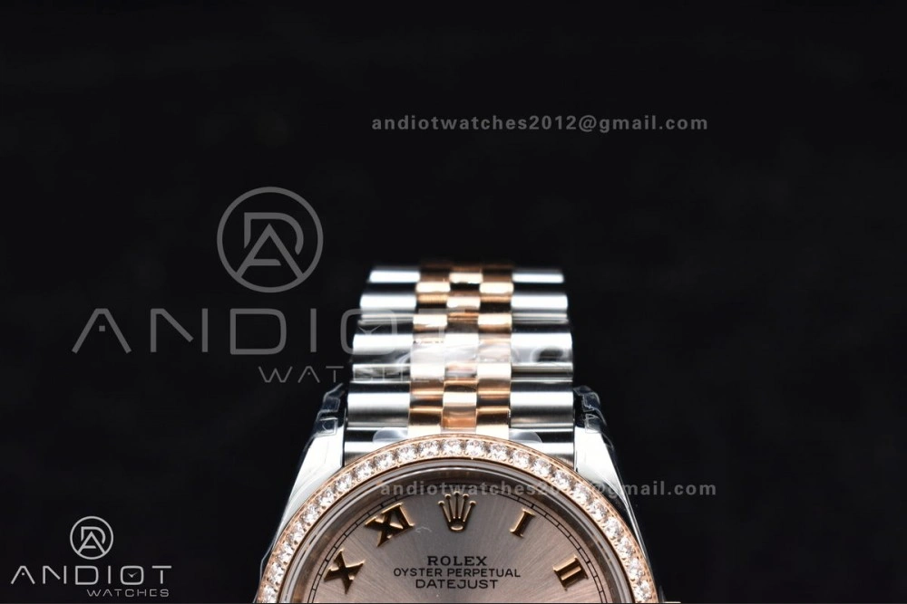 FreshLook DateJust 36 SS 126281rbr VSF 1:1 Best Edition 904L Steel RG Roman Dial on Jubilee Bracelet VS 572