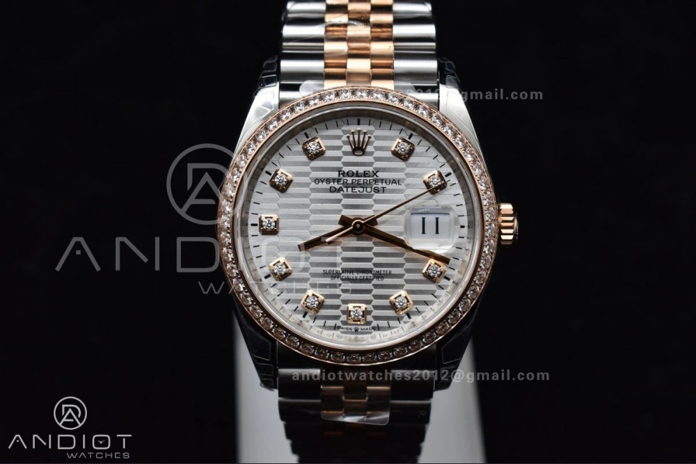Casual DateJust 36 SS 126281rbr VSF 1:1 Best Edition 904L Steel Silver Textured Dial on Jubilee Bracelet VS 574