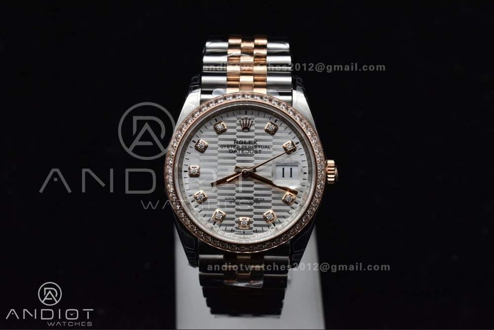Casual DateJust 36 SS 126281rbr VSF 1:1 Best Edition 904L Steel Silver Textured Dial on Jubilee Bracelet VS 574