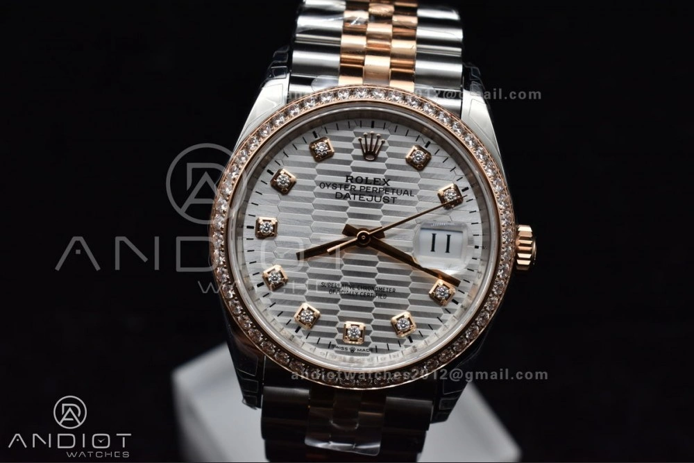 Casual DateJust 36 SS 126281rbr VSF 1:1 Best Edition 904L Steel Silver Textured Dial on Jubilee Bracelet VS 574