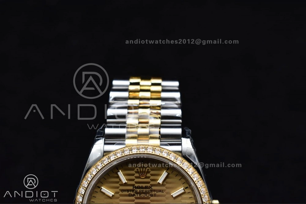 FashionForward DateJust 36 SS 126283rbr VSF 1:1 Best Edition 904L Steel YG Textured Dial on Jubilee Bracelet VS 575
