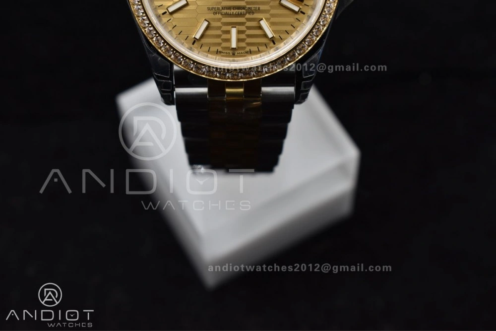 FashionForward DateJust 36 SS 126283rbr VSF 1:1 Best Edition 904L Steel YG Textured Dial on Jubilee Bracelet VS 575