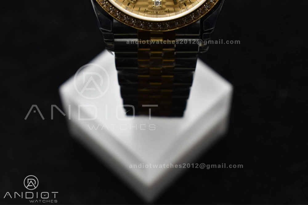 Comfortable DateJust 36 SS 126283rbr VSF 1:1 Best Edition 904L Steel YG Textured Diamonds Dial on Jubilee Bracelet VS 577