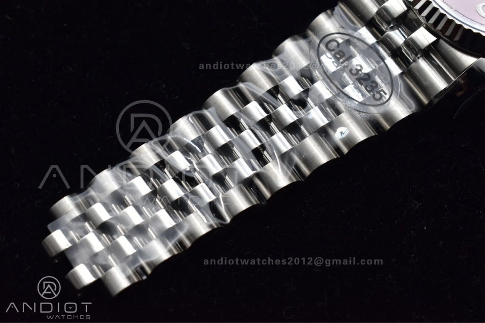 Affordable DateJust 36 SS DIWF 1:1 Best Edition 904L Steel Pink Arabic Dial on Jubilee Bracelet SA 581
