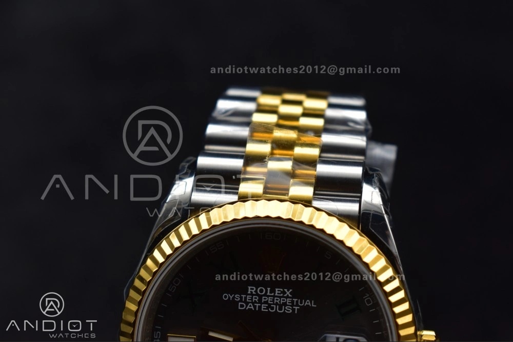 ModernLook DateJust 36 SS RG 126231 VSF 1:1 Best Edition 904L Steel Gray Dial Green Roman Marker on Jubilee Bracelet VS 578
