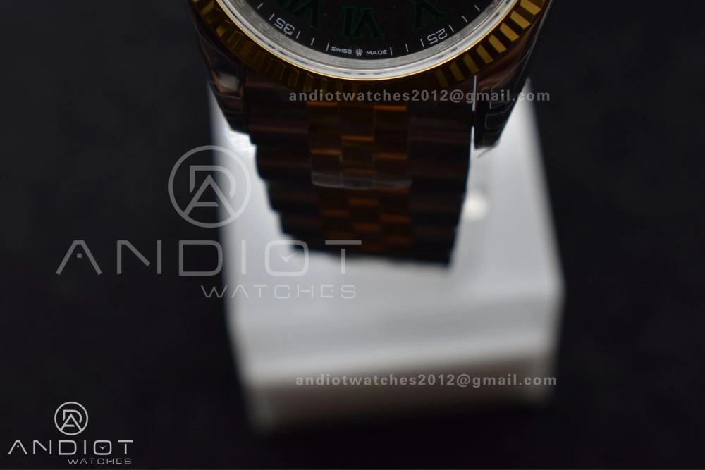 ModernLook DateJust 36 SS RG 126231 VSF 1:1 Best Edition 904L Steel Gray Dial Green Roman Marker on Jubilee Bracelet VS 578
