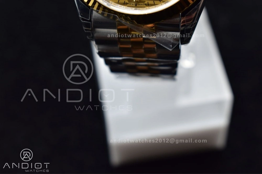 Elegant DateJust 36 SS YG 126231 VSF 1:1 Best Edition 904L Steel Gold Textured Dial on Jubilee Bracelet VS 592
