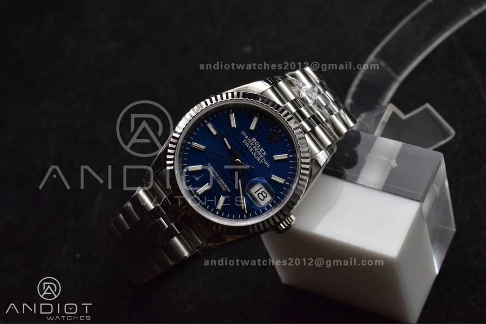 EasyMatch DateJust 36mm 126234 904L SS VSF 1:1 Best Edition Blue Checked Dial on Jubilee Bracelet VS 583