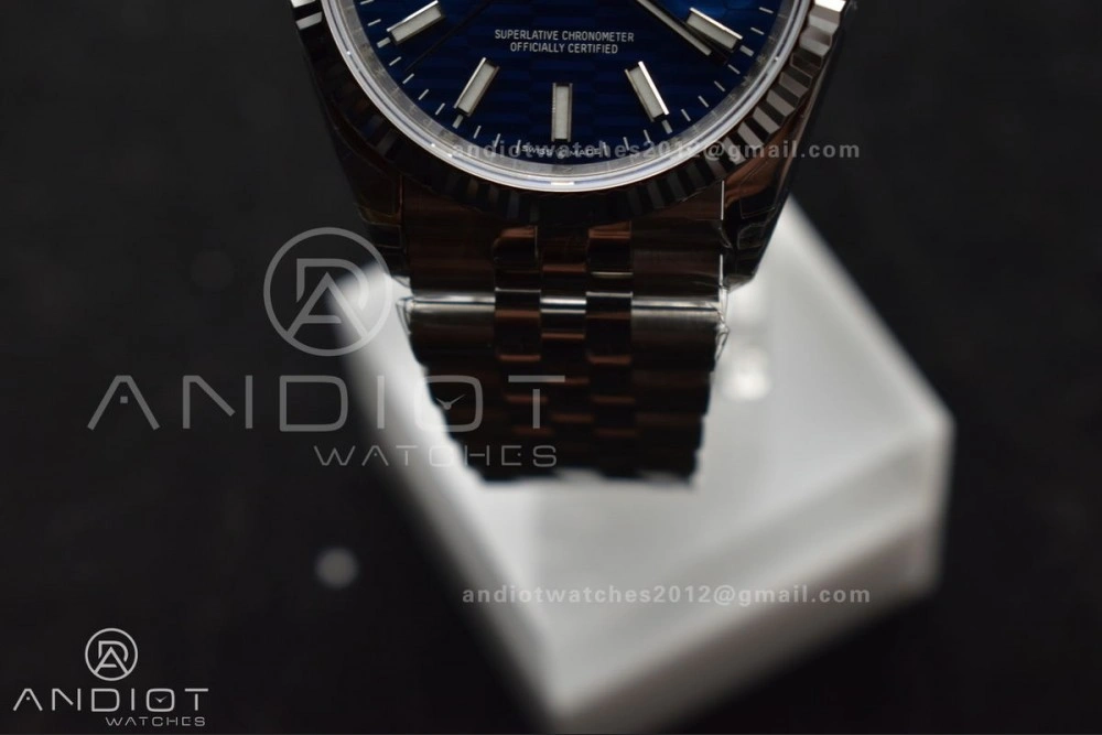 EasyMatch DateJust 36mm 126234 904L SS VSF 1:1 Best Edition Blue Checked Dial on Jubilee Bracelet VS 583