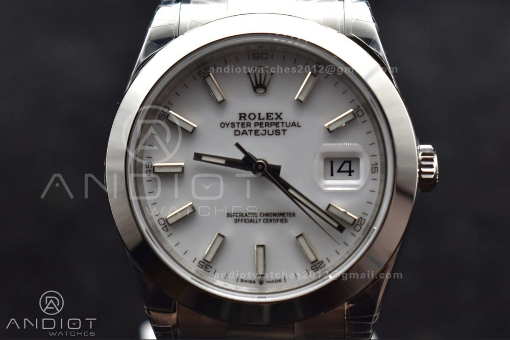 DateJust 41 126330 904L SS VSF 1:1 Best Edition White Dial on Oyster Bracelet VS GoodFit 594