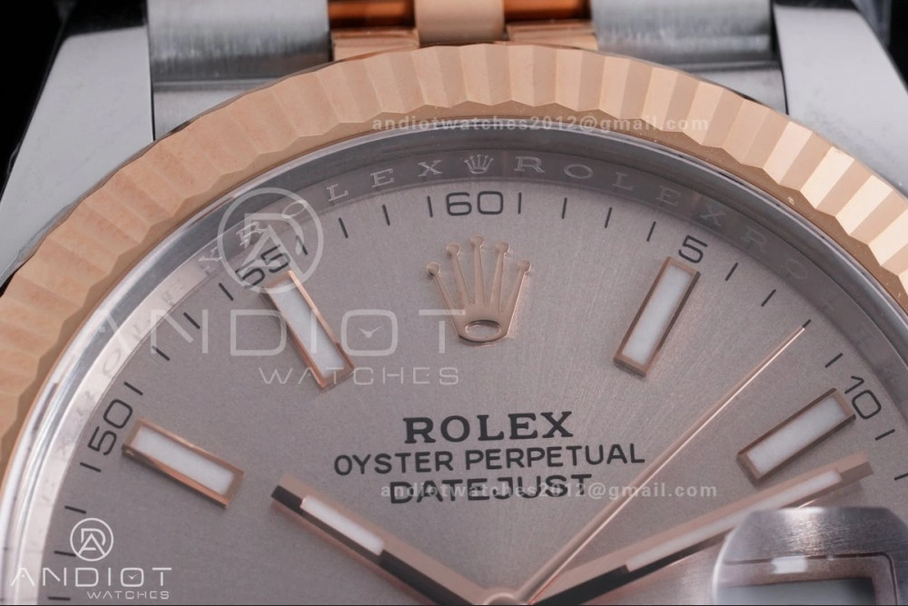 Practical DateJust 41 126331 Clean 1:1 Best Edition 904L Steel Champagne Dial on SS RG Jubilee Bracelet SH 595