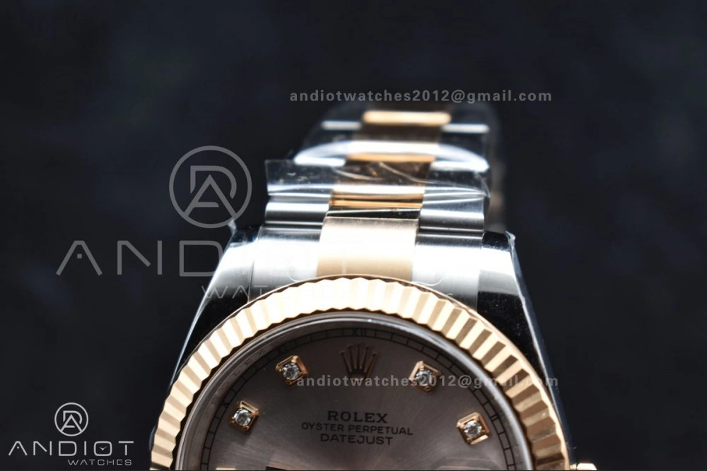 DateJust 41 126331 Clean 1:1 Best Edition 904L Steel RG Diamonds Dial on SS RG Jubilee Bracelet VR ComfortFit 601