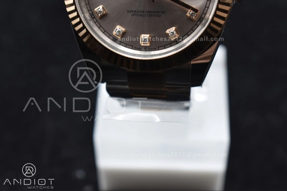 DateJust 41 126331 Clean 1:1 Best Edition 904L Steel RG Diamonds Dial on SS RG Jubilee Bracelet VR ComfortFit 601