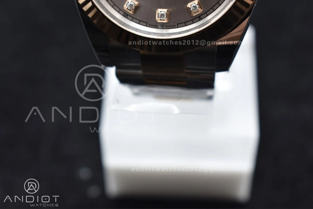 DateJust 41 126331 Clean 1:1 Best Edition 904L Steel RG Diamonds Dial on SS RG Jubilee Bracelet VR ComfortFit 601