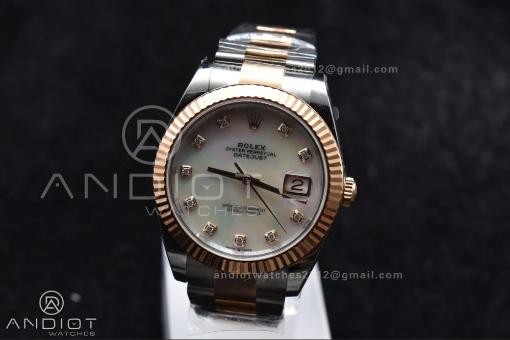 StreetReady DateJust 41 126331 Clean 1:1 Best Edition 904L Steel White MOP Diamonds Dial RG on Jubilee Bracelet VR 610