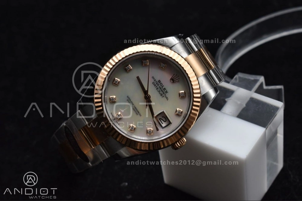 StreetReady DateJust 41 126331 Clean 1:1 Best Edition 904L Steel White MOP Diamonds Dial RG on Jubilee Bracelet VR 610