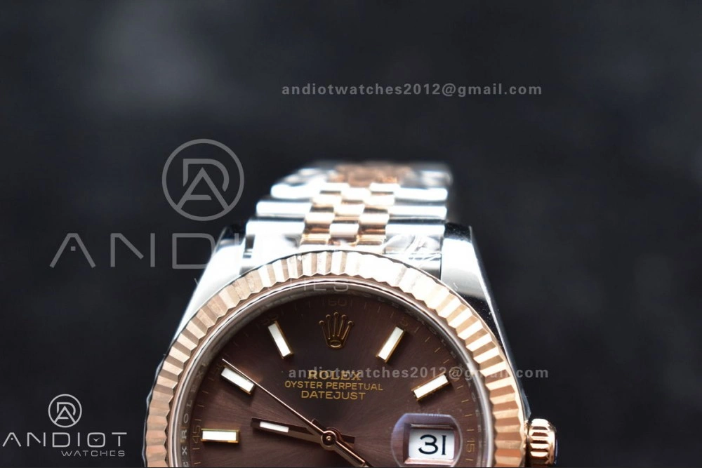 DateJust 41 126331 VSF 1:1 Best Edition 904L Steel Brown Dial on SS RG Jubilee Bracelet VS SmoothTexture 411